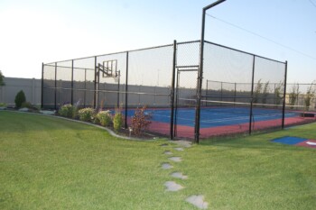 Black Chainlink Sport Court Fence