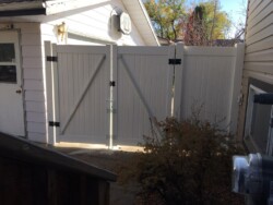 White PVC Double Swing Gate