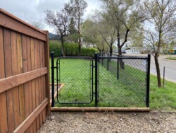 Black Chainlink Gate