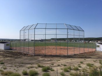 Backstop with Overhang