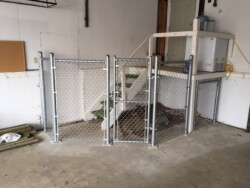 Chainlink Enclosure in Garage