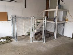Chainlink Enclosure in Garage